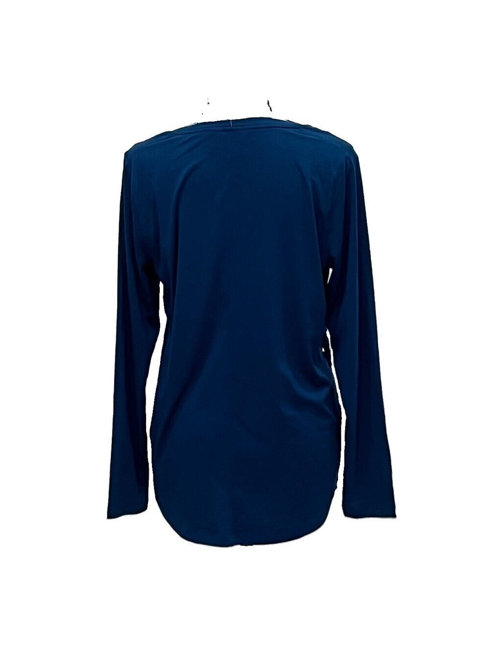 Athleta Cloudlight Restore Tee Small Asymmetrical Long Sleeve Top Blue Stretch - Picture 5 of 9